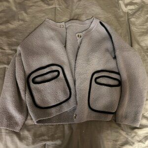 Designer Knock-off Sweater Jacket, Size Small